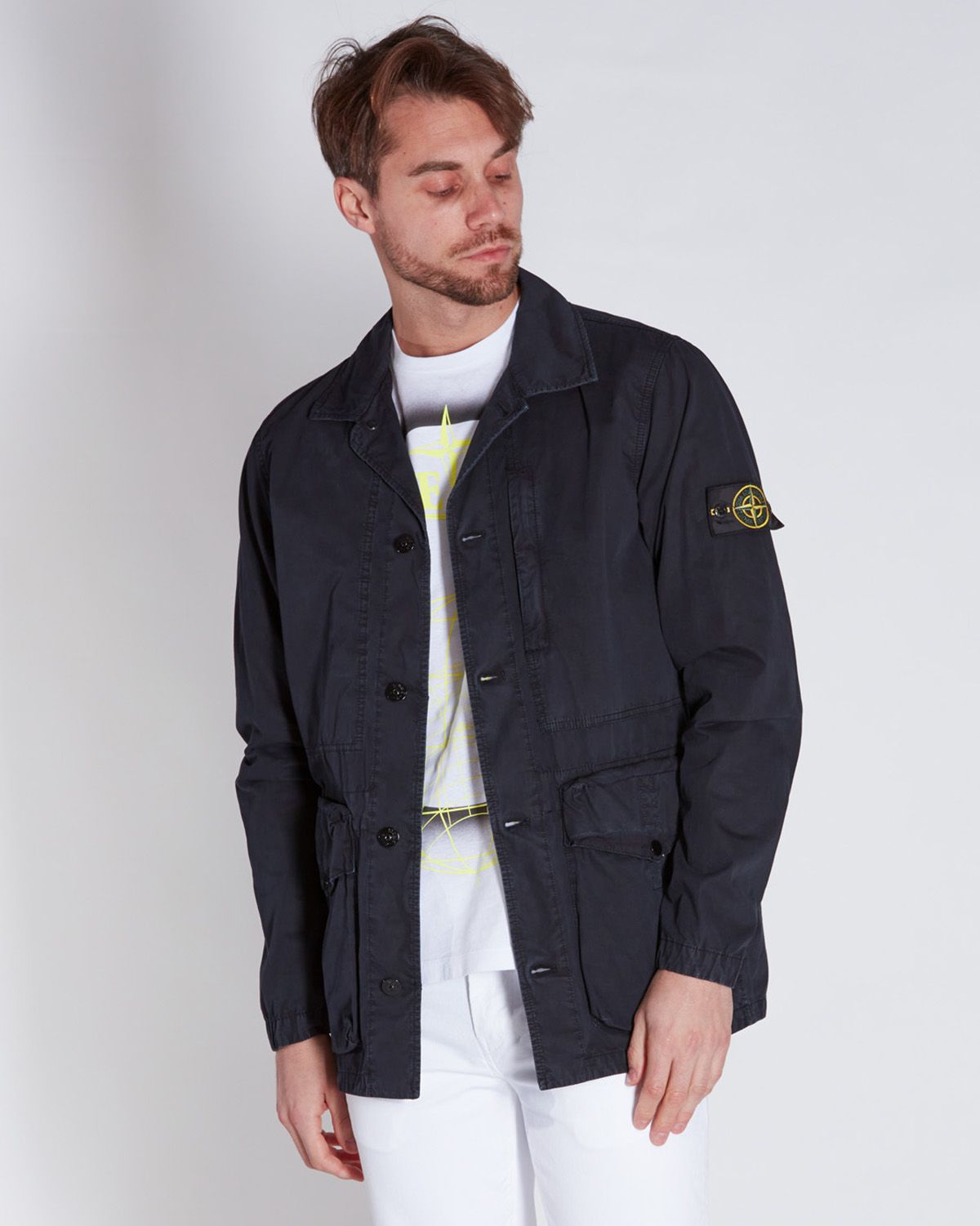 Stone Island TELA SMERIGLIATA DI COTONE BLU Blu 439WN-V0120