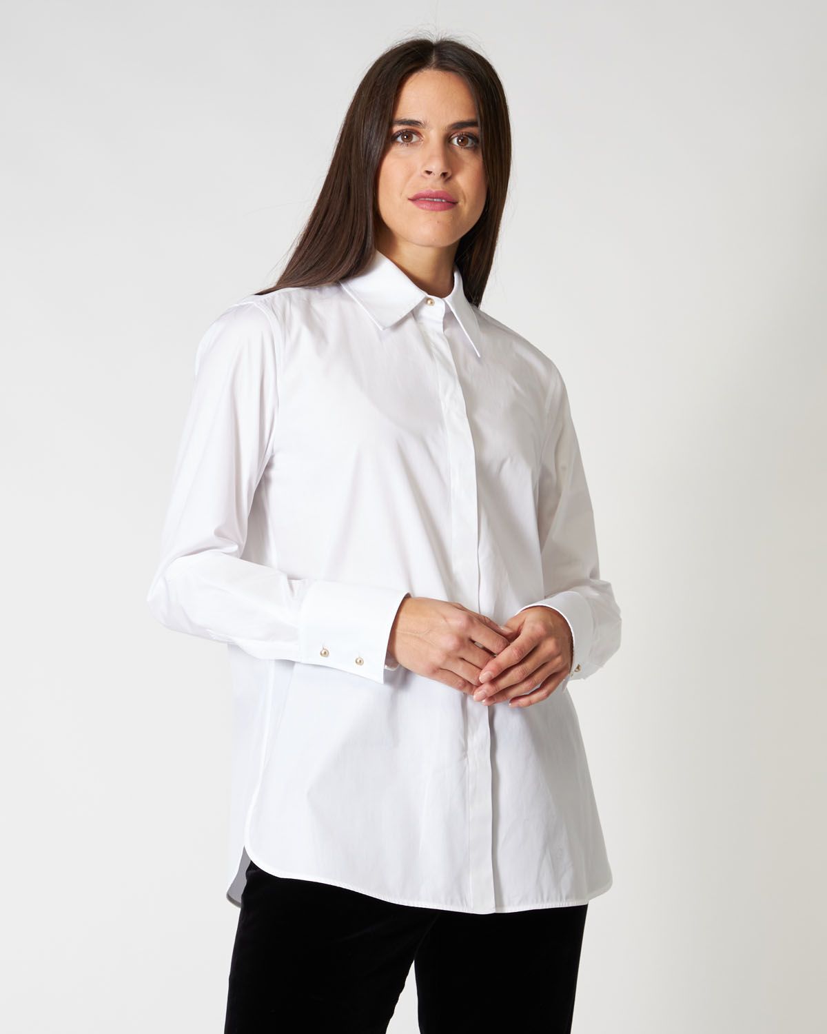 Camicia Doria in cotone bianco