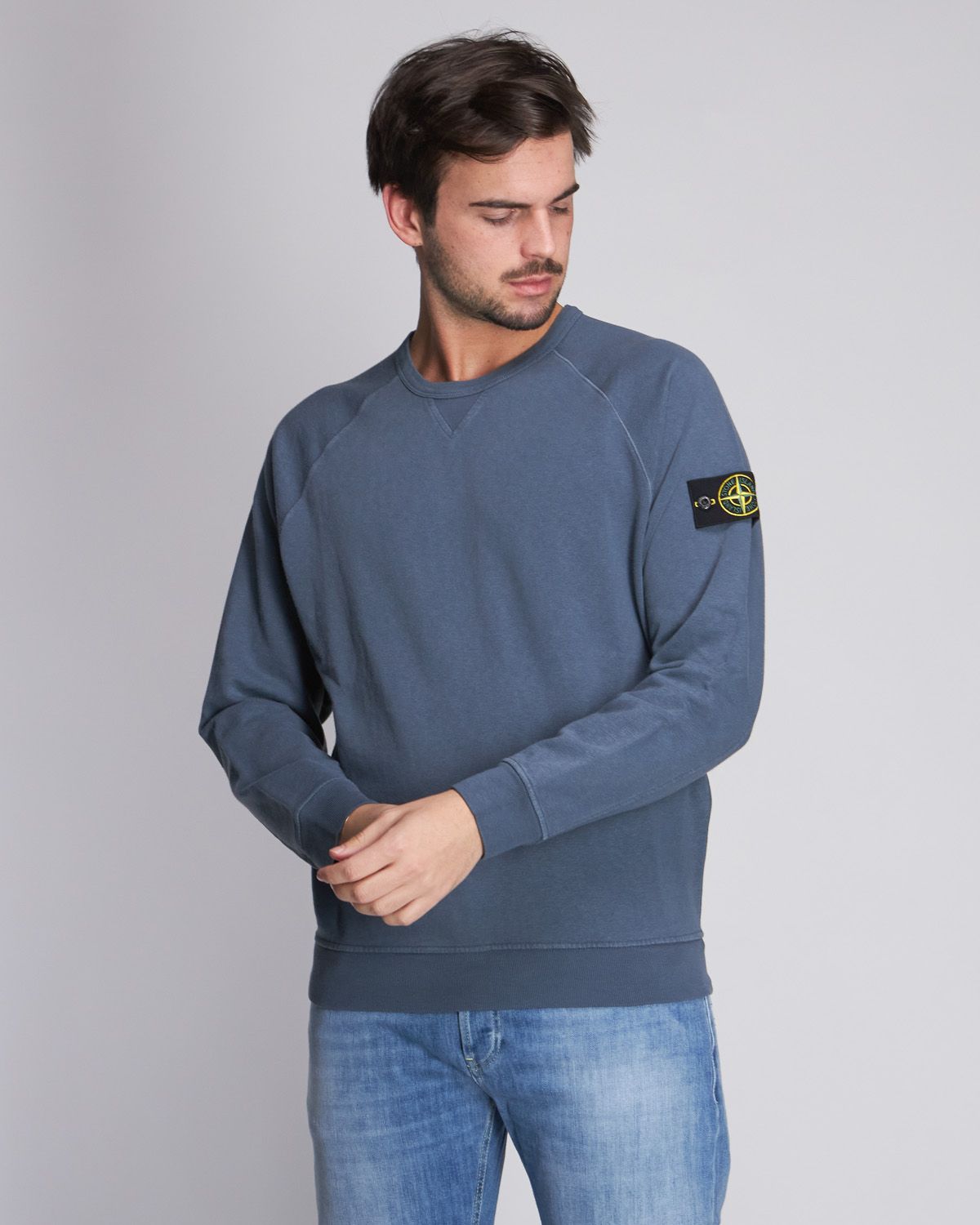 Stone island top felpa blu