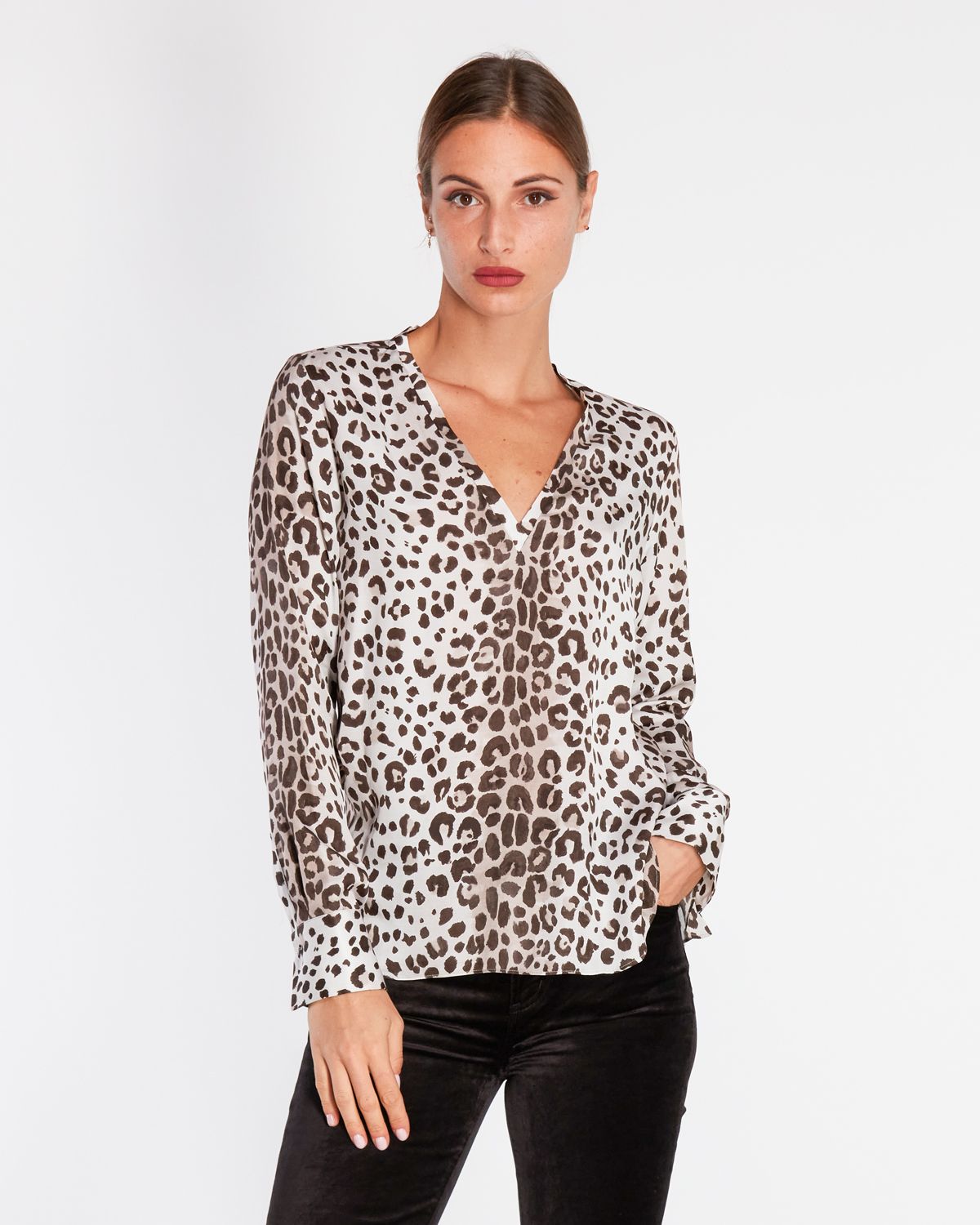 Camicia stampa leopardo