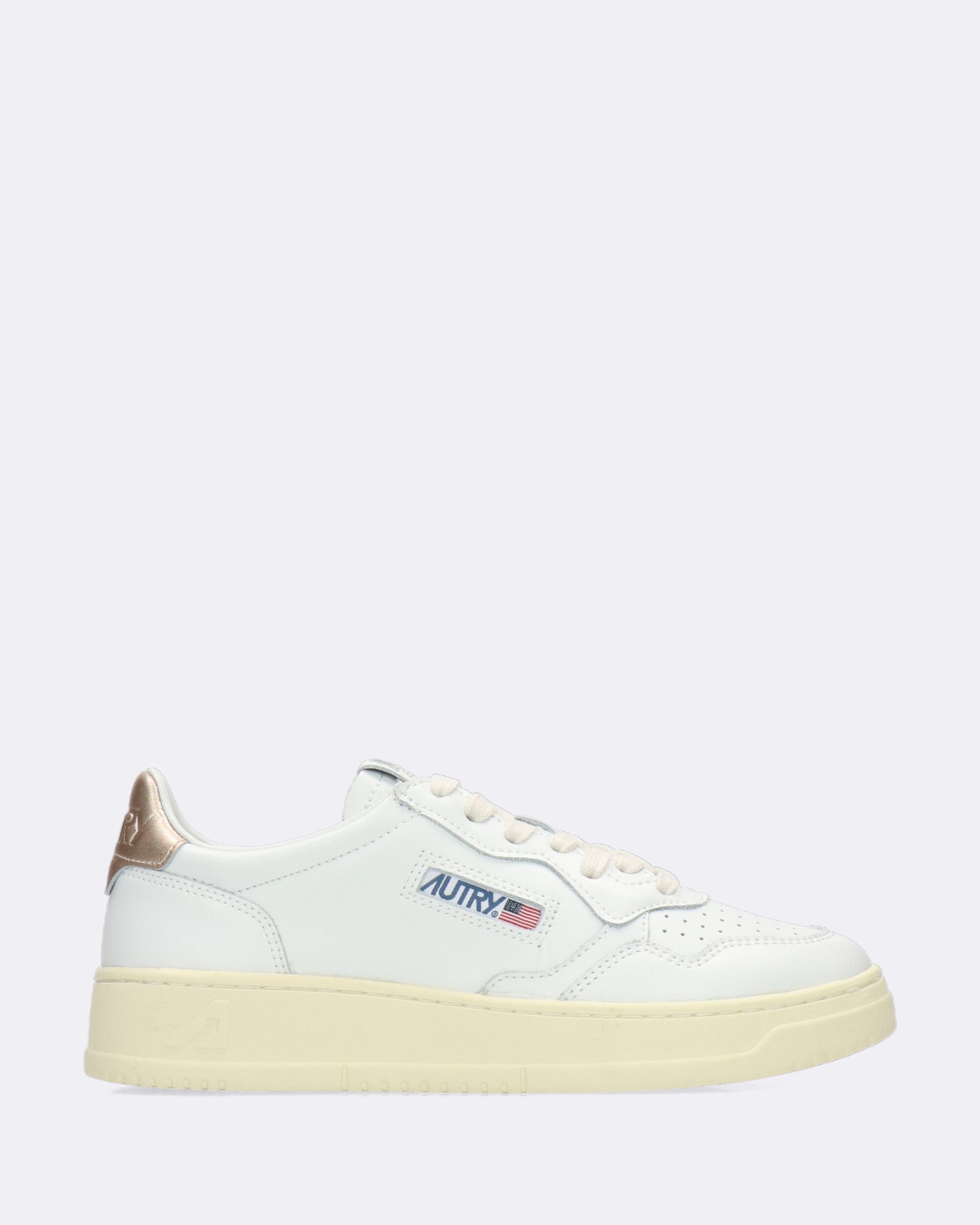 Sneakers  bianca con dettaglio oro