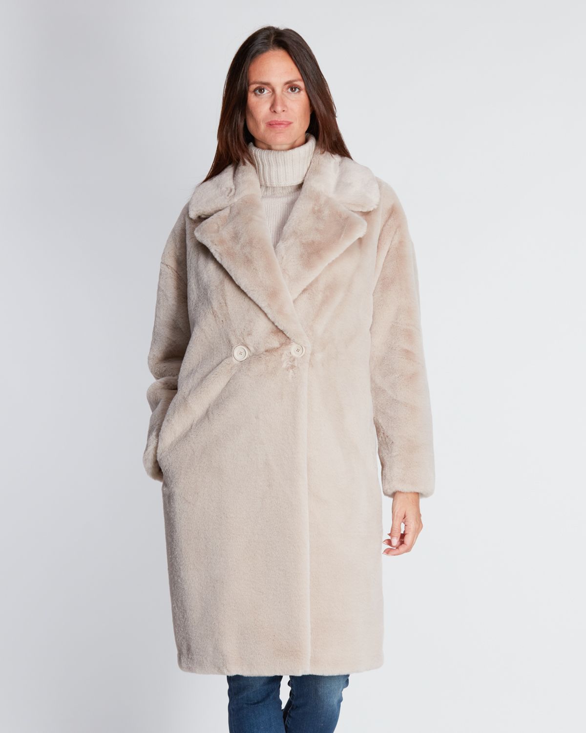 Cappotto soft faux fur chantilly
