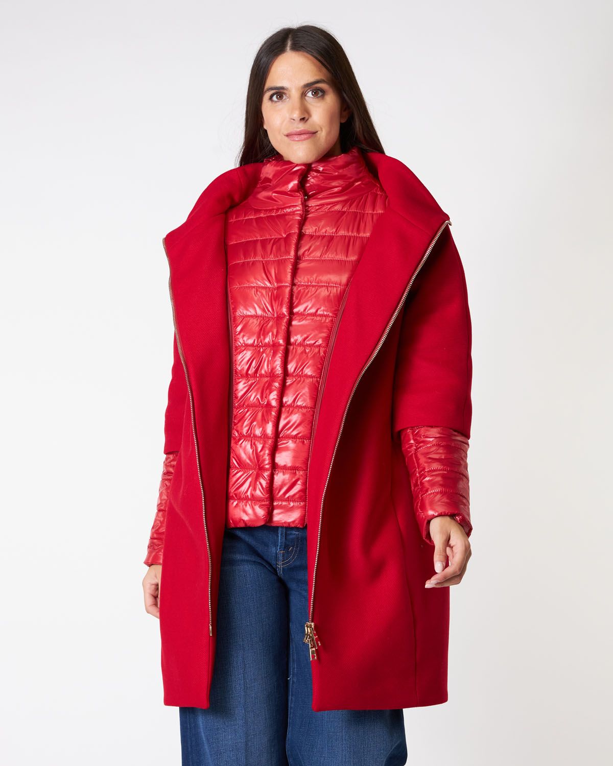 Cappotto in lana ecologica e nylon ultralight barolo