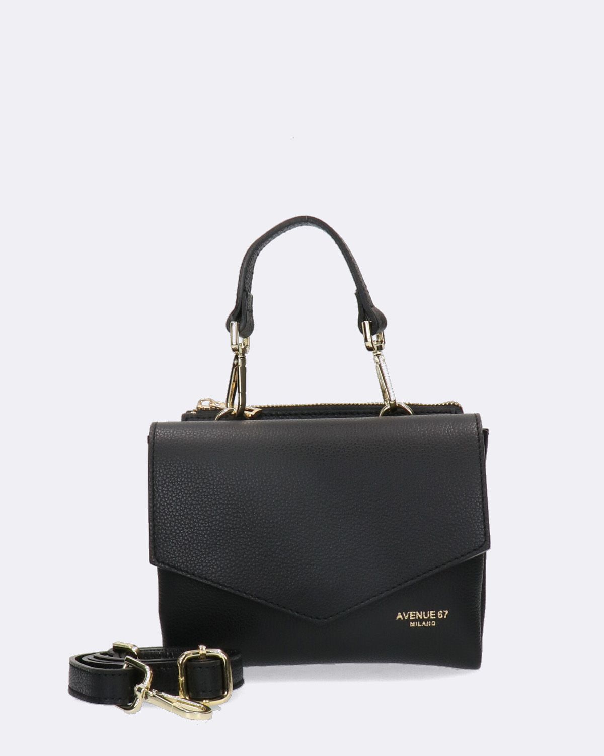 Avenue 67 Borsa Eva in pelle nera Nero IRINA 001