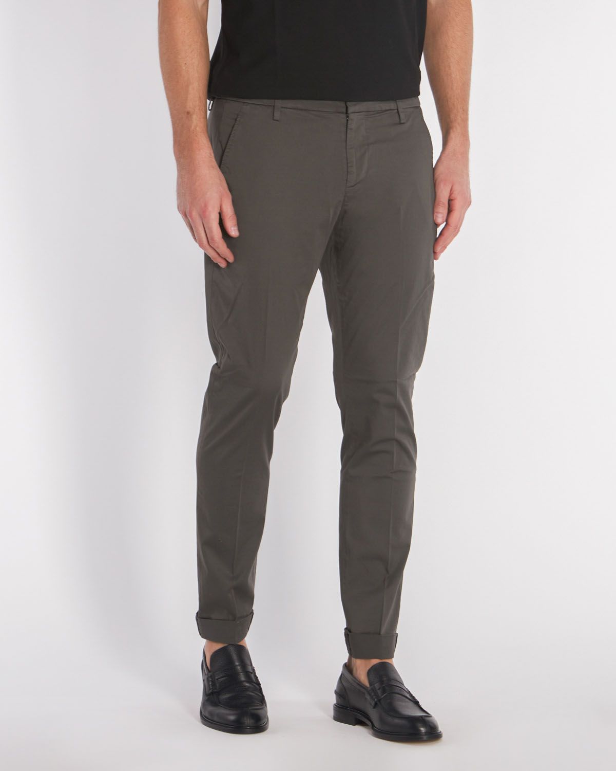 Pantalone Gaubert in raso di cotone color piombo